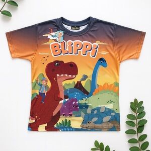 Kids Dinosaur T-Shirt – Unisex Graphic Tee – New